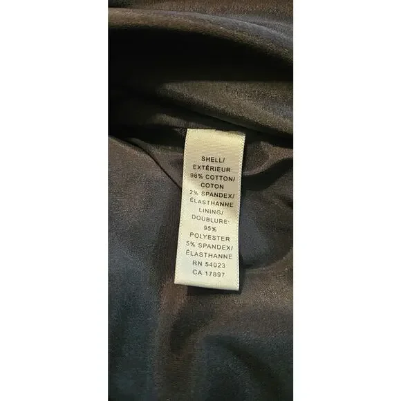 Vintage '04 Banana Republic Size 10 Skirt Black Asian Flair Frog Buttons Slit - Picture 7 of 8